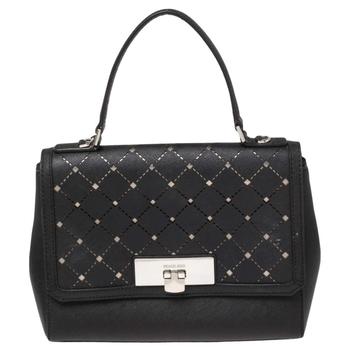 推荐MICHAEL Michael Kors Black Perforated Leather Callie Top Handle Bag商品