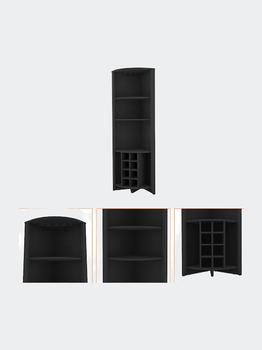 商品FM Furniture | Bouvet Corner Bar Cabinet, Three Shelves, Eight Wine Cubbies, Two Side Shelves,商家Verishop,价格¥2695图片
