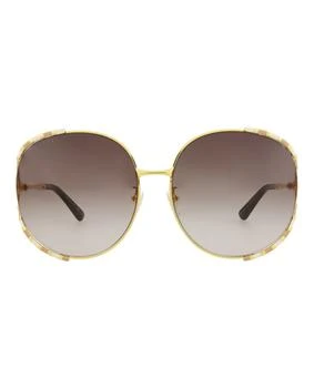 Gucci | Round-Frame Metal Sunglasses 3.2折×额外9折, 独家减免邮费, 额外九折