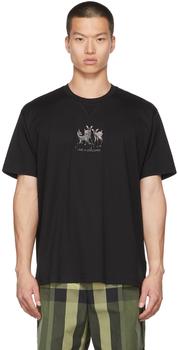 男装burberry t恤, Burberry | 黑色 Embroidered Deer Oversized T 恤商品图片 