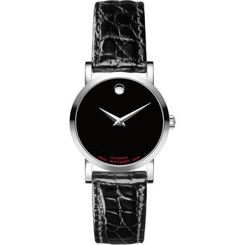 Movado | Women's Swiss Automatic Red Label Black Leather Strap Watch 26mm商品图片,
