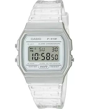 Casio | Casio 小方块 半透明果冻 35.2mm F-91WS-7,商家Macy's,价格¥261