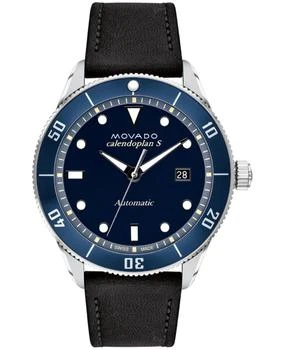 推荐Movado Heritage Blue Dial Leather Strap Men's Watch 3650107商品