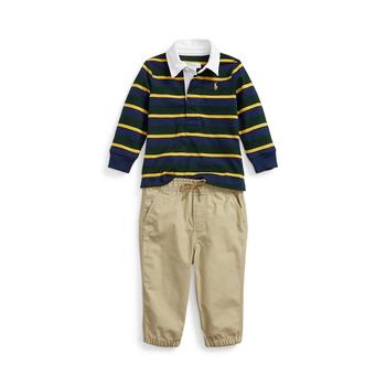 美国ralph lauren 衬衫, Ralph Lauren | Baby Boys Polo Pony Fleece Shirt and Jogger Pants, 2 Piece Set商品图片 