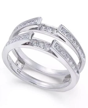 Macy's | Diamond Channel-Set Solitaire Enhancer Ring Guard (1/2 ct. t.w.) in 14k White Gold,商家Macy's,价格¥8996