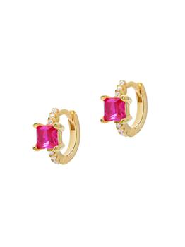 Celebrations, Gabi Rielle | Celebration 14K Gold Vermeil & Crystal Huggie Earrings商品图片 6折