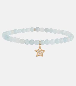 商品Sydney Evan | Star 14kt gold bracelet with diamonds,商家MyTheresa,价格¥3162图片