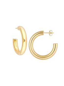 商品​14K Yellow Gold Open Hoop Earrings图片