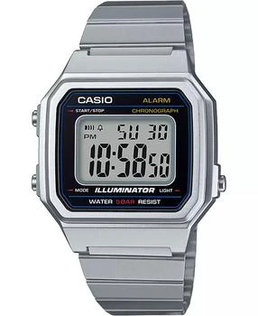 Casio | 男士数码 不锈钢手链手表43mm 石英机芯  防水深度:50米  海外 100%,商家Macy's,价格¥171