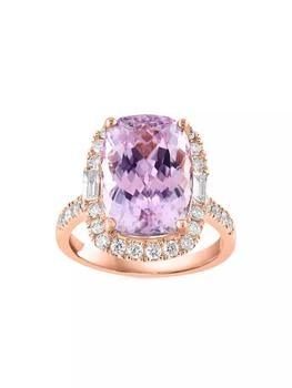 Saks Fifth Avenue Collection | 14K Rose Gold, Kunzite &amp; 0.86 TCW Diamond Ring,商家Saks Fifth Avenue,价格¥32024