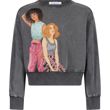 推荐Girls print cotton sweatshirt in denim grey商品