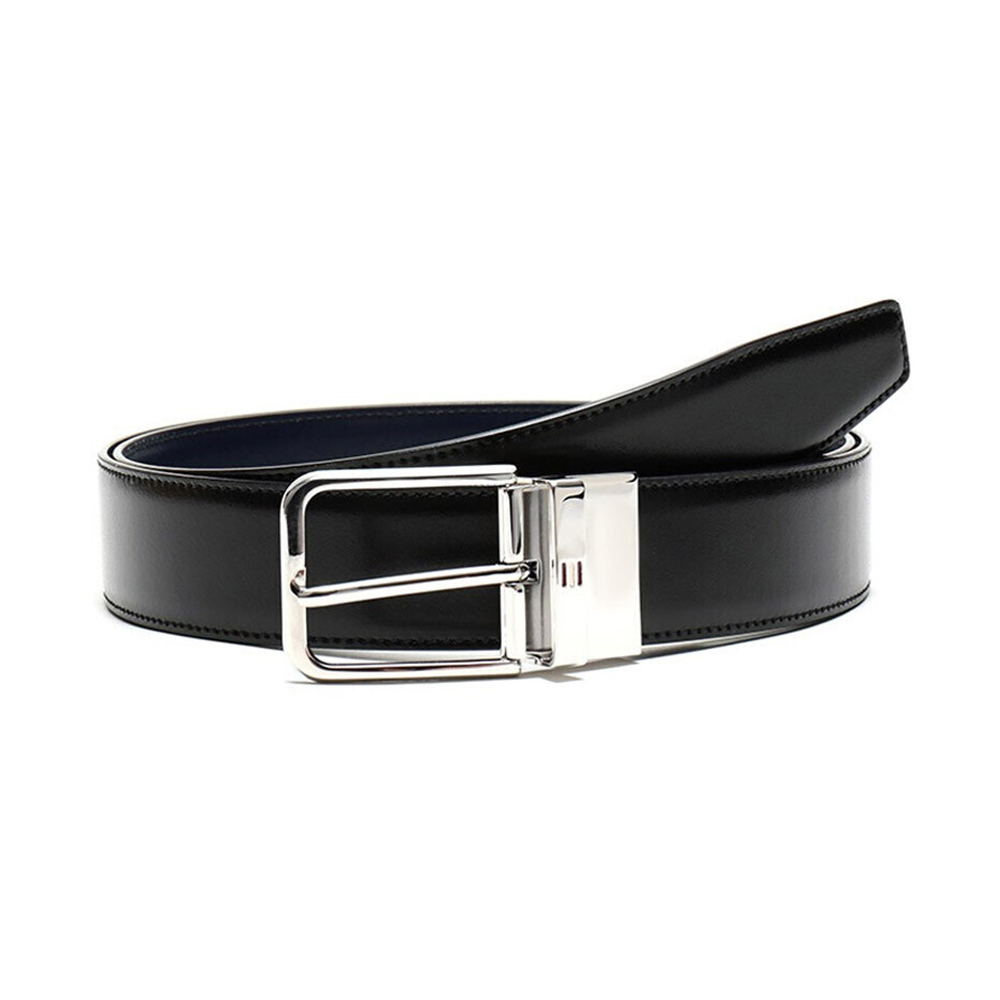 牛皮bally皮带, Bally | BALLY 男式黑色深蓝色双面牛皮针扣腰带 6232243商品图片 独家减免邮费