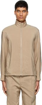 美国lamaire, Lemaire | SSENSE Exclusive Beige Dry Silk Bomber商品图片 3折