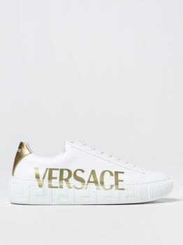 Versace | Versace sneakers in leather with printed logo 7.5折起×额外9.2折, 额外九二折