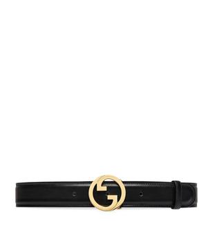 gucci皮带男, Gucci | Leather Interlocking G Belt商品图片 