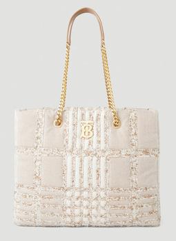 推荐Lola Needle Punch Medium Shopper Shoulder Bag in Cream商品