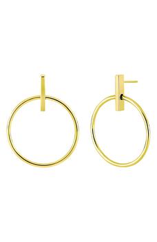 商品Bony Levy | 14K Yellow Gold Frontal Door Knocker Earrings,商家Nordstrom Rack,价格¥992图片