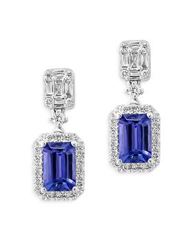 商品Bloomingdale's | Tanzanite & Diamond Drop Earrings in 14K White Gold - 100% Exclusive,商家Bloomingdale's,价格¥22596图片
