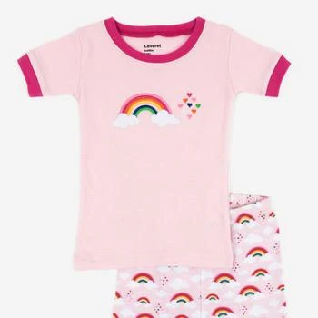 Leveret | Kids Short Pink Rainbow Pajamas,商家Verishop,价格¥189