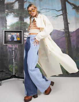 product The Ragged Priest high waist wide leg jeans in mix wave denim image