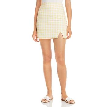 Charlie Holiday | Charlie Holiday Womens Sienna Check Print Midi Straight Skirt,商家BHFO,价格¥38