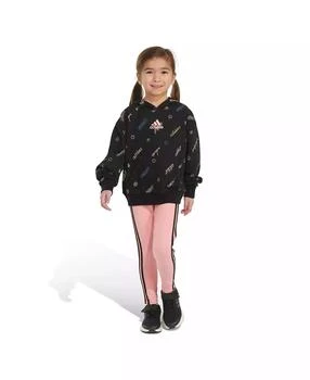 Adidas | Little & Toddler Girls Long Sleeve Printed French Terry Pullover Legging, 2-Piece Set,商家Macy's,价格¥246