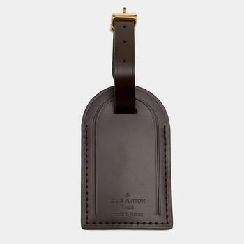 lv行李箱, [二手商品] Louis Vuitton | Louis Vuitton Brown Leather Luggage Name Tag商品图片 