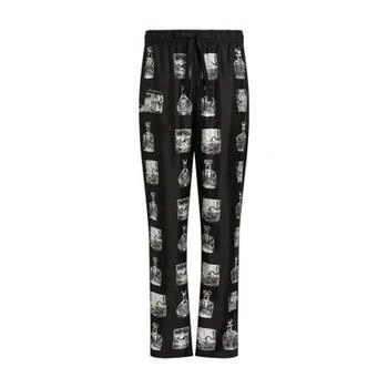 Dolce & Gabbana | Silk pajama pants with whisky print,商家24S,价格¥13305