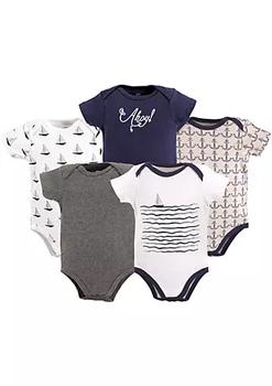 Hudson | Hudson Baby Infant Boy Cotton Bodysuits 5pk, Sailboat商品图片,