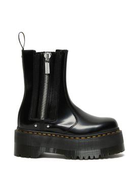 更多dr. martens 2976, Dr. Martens | Dr Martens 2976 Max flatform ankle boot with zip in black商品图片 