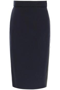 maxmara衣服, Max Mara | MIDI SKIRT WITH LEATHER BANDS商品图片 6.5折×额外7.5折, 额外七五折