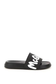 Alexander McQueen | Alexander Mcqueen 'Mcqueen Graffiti' Rubber Sliders商品图片,8.7折