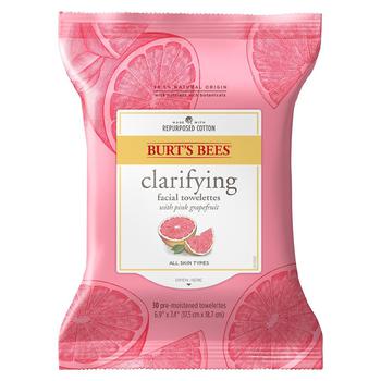 商品Burt's Bees | Clarifying Facial Towelettes for All Skin Types Pink Grapefruit,商家Walgreens,价格¥37图片