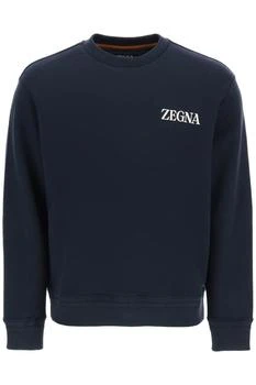 Zegna | Zegna rubberized logo crewneck sweatshirt 4.7折
