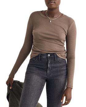 Madewell | Fine Ribbed Crewneck Long-Sleeve Tee商品图片,