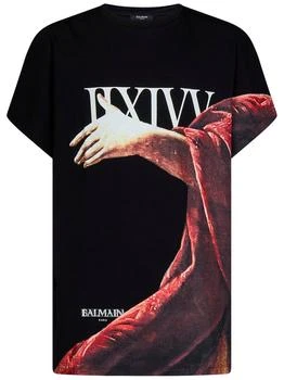 推荐Balmain Graphic-Printed Crewneck T-Shirt商品