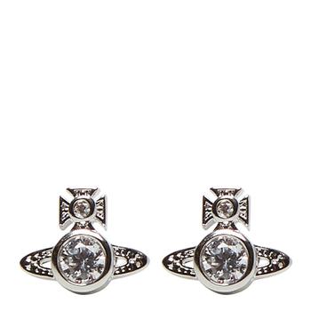推荐Vivienne Westwood London Orb Earrings - Platinum / White商品