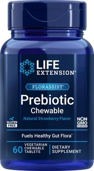 Life Extension | Life Extension FLORASSIST® Prebiotic Chewable, Strawberry (60 Vegetarian Chewable Tablets),商家Life Extension,价格¥112