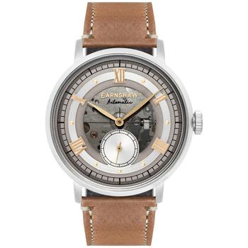 推荐Thomas Earnshaw Men's ES-8170 Cornwall 40mm Watch Silver Leather商品