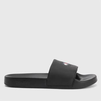 推荐Tommy Jeans Women's Printed Pool Slide Sandals - Black商品
