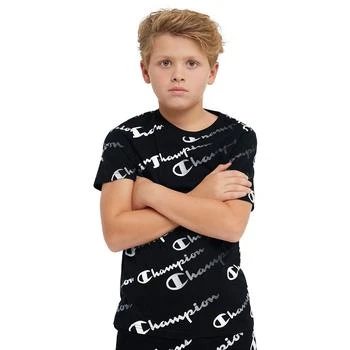 推荐Big Boys Branded All Over Print Short Sleeve T-shirt商品