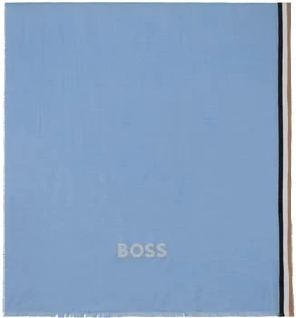 Hugo Boss | Blue Striped Scarf 3折, 独家减免邮费