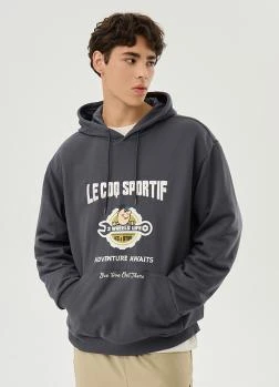 LE COQ SPORTIF | 休闲连帽卫衣设计适合日常穿搭 QP423CHDO1-DGR0,商家Brilliant Fashion,价格¥468