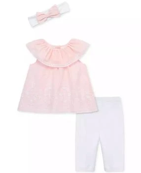 Little Me | Baby Girls 3-Pc. Eyelet Top, Leggings & Headband Set,商家Macy's,价格¥155