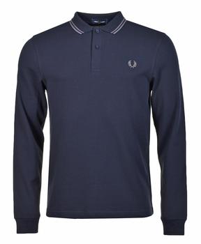 Fred Perry | Long Sleeve Twin Tipped Polo Shirt Navy Gunmetal商品图片,7.5折