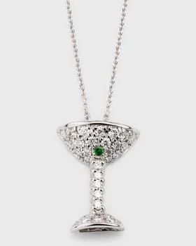 Roberto Coin | 18K White Gold Martini Glass Glass Pendant Necklace,商家Neiman Marcus,价格¥17594