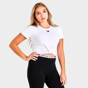 Tommy Hilfiger | Women's Tommy Jeans Twist Hem T-Shirt商品图片,6.1折×额外7折, 额外七折