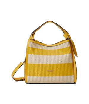 Kate Spade, Kate Spade | Knott Striped Straw Medium Crossbody Tote商品图片 5.5折