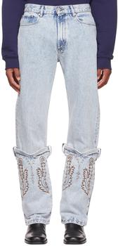product SSENSE Exclusive Blue Cowboy Cuff Jeans image