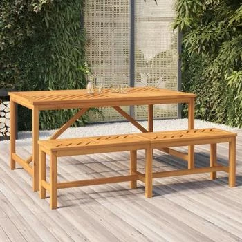 vidaXL | Patio Dining Table 59.1"x35.4"x29.1" Solid Wood Acacia,商家Premium Outlets,价格¥2720